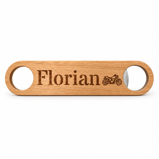 Décapsuleur en bois gravé personnalisé – photo 1
