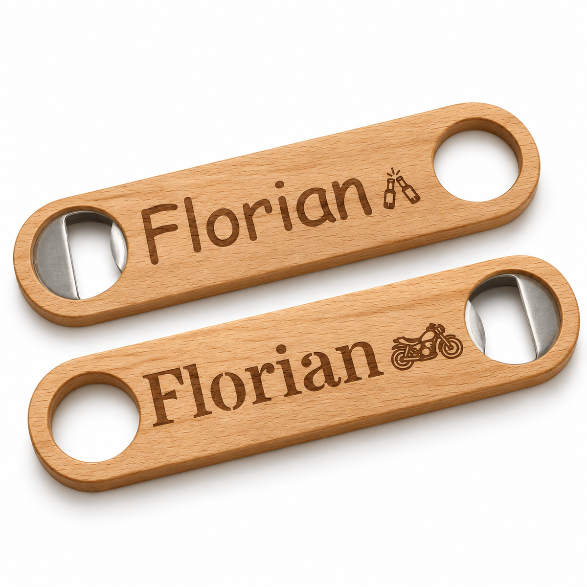 Décapsuleur en bois gravé personnalisé – photo 2