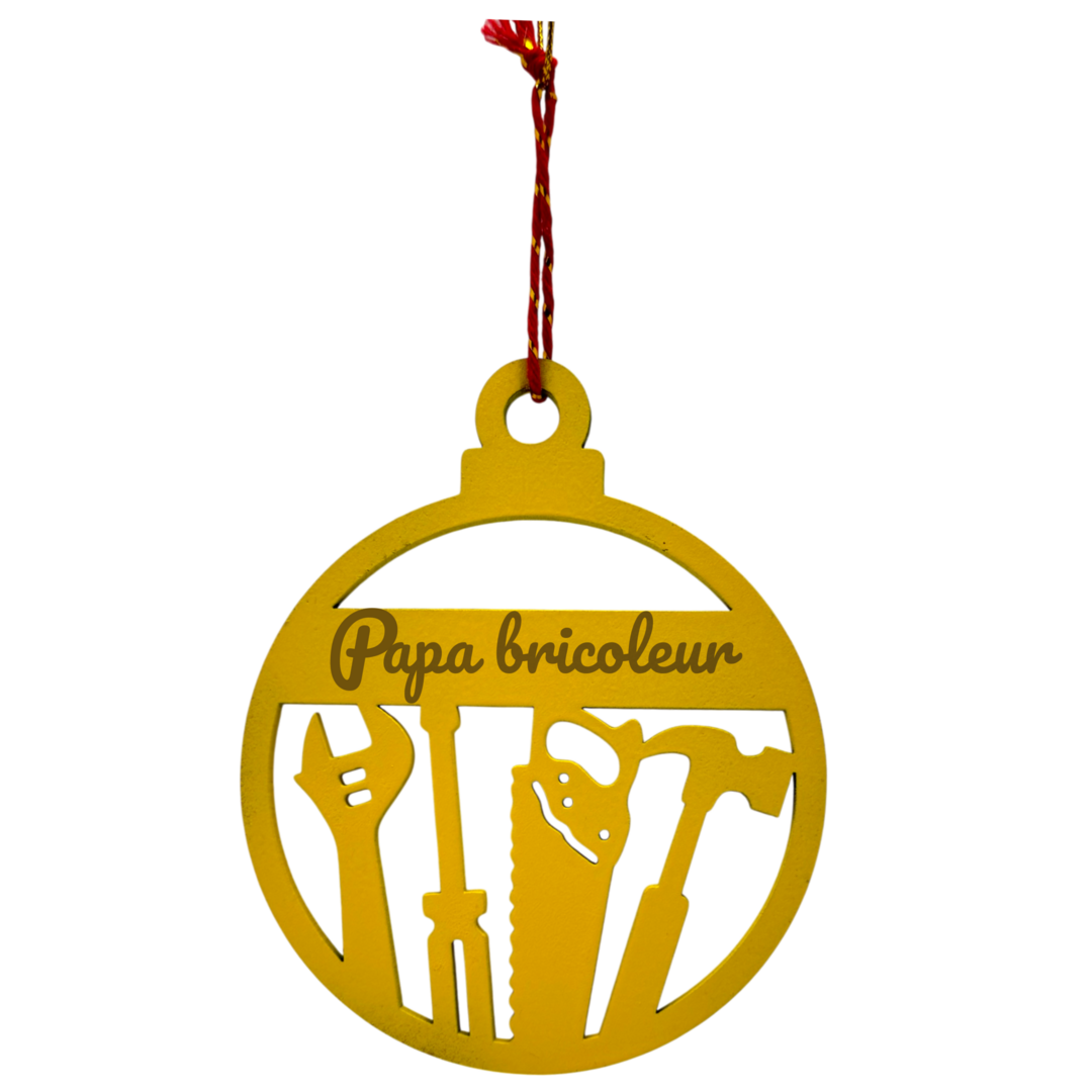 Boule de Noël personnalisée – Papa bricoleur