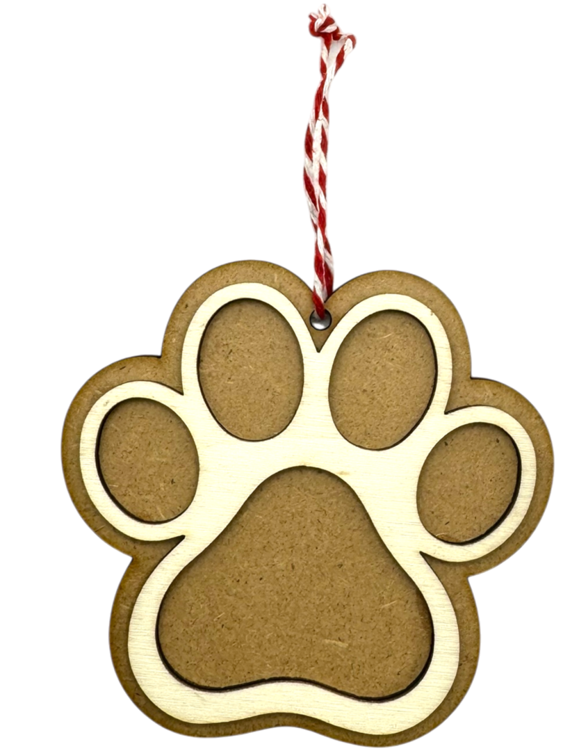Boule de Noël personnalisée – Patte de chien