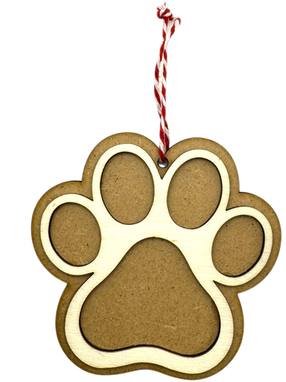 Boule de Noël personnalisée – Patte de chien