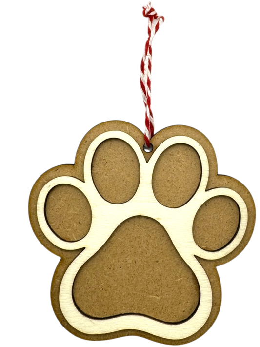 Boule de Noël personnalisée – Patte de chien