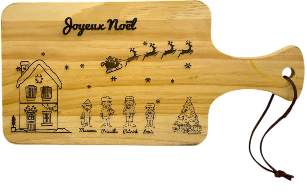 Planche de Noël personnalisée – Famille