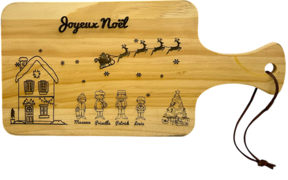 Planche de Noël personnalisée – Famille