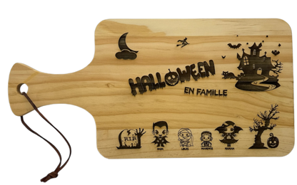 Planche à découper Halloween personnalisée – Famille