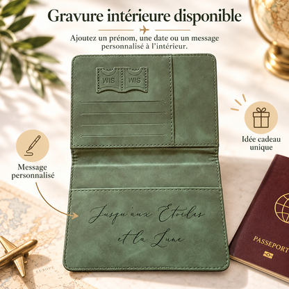 Pack voyage personnalisé protège-passeport et étiquette de bagage – photo 5