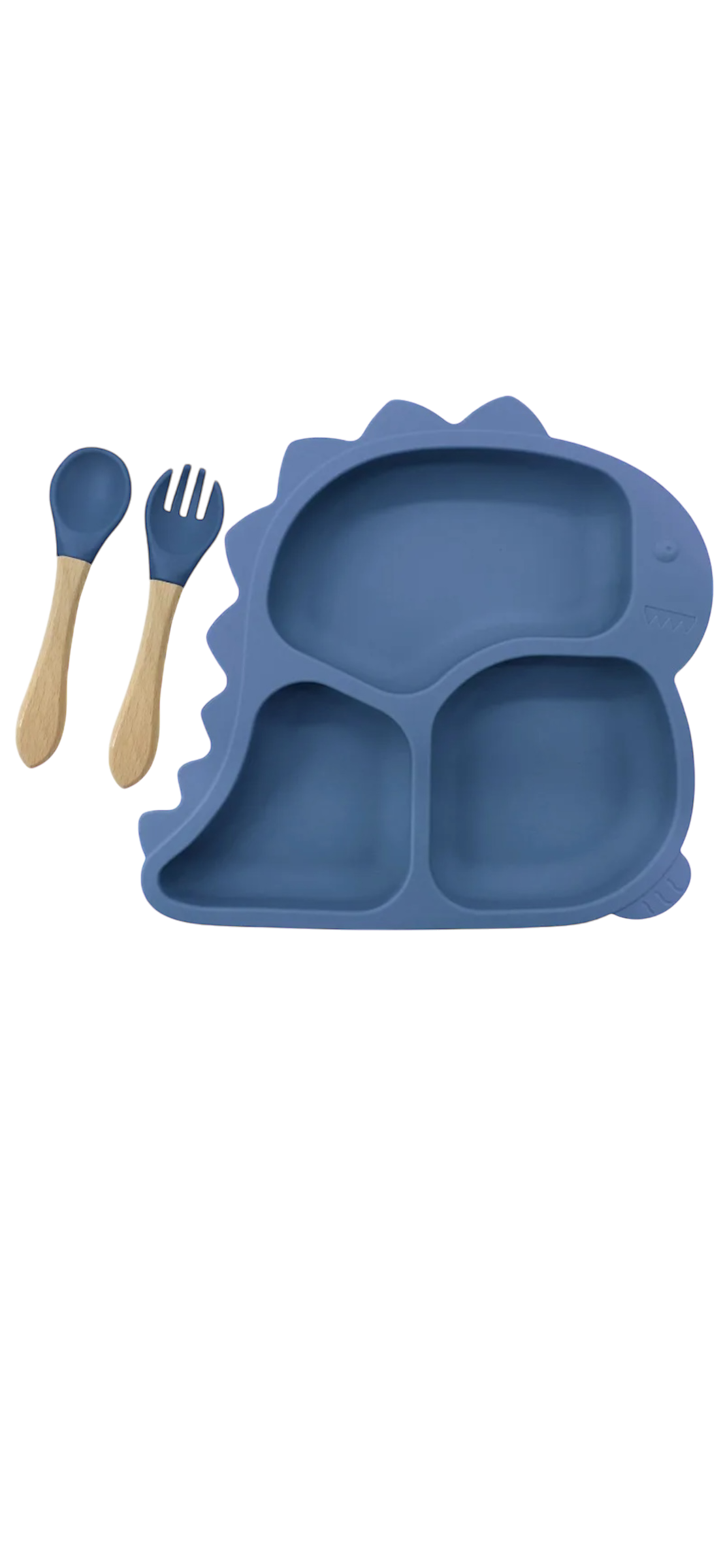 Assiette enfant en silicone personnalisée avec couverts – photo 3