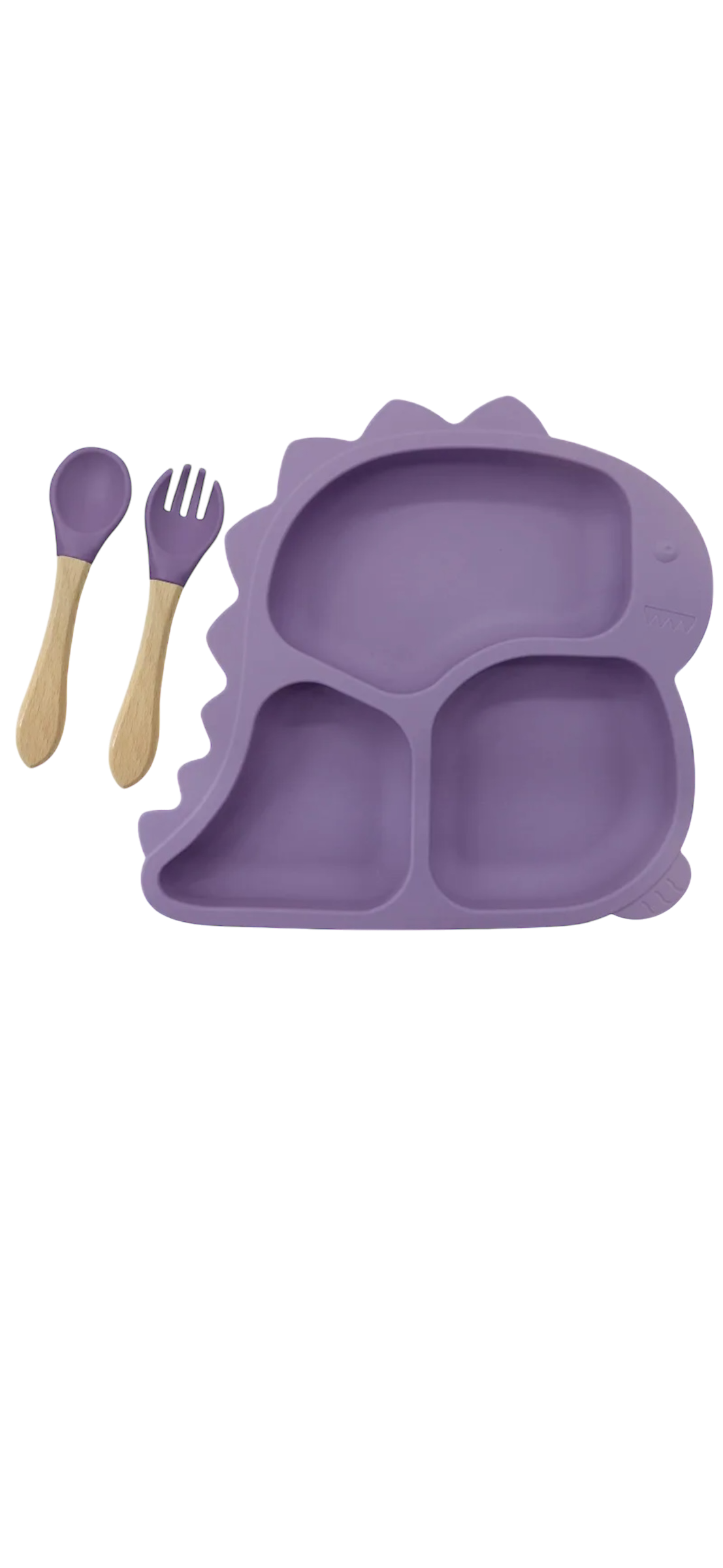 Assiette enfant en silicone personnalisée avec couverts – photo 5