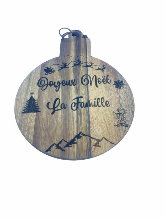 Planche à découper en bambou gravée personnalisée