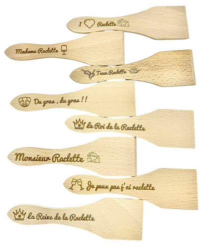Spatule à raclette personnalisée en bois