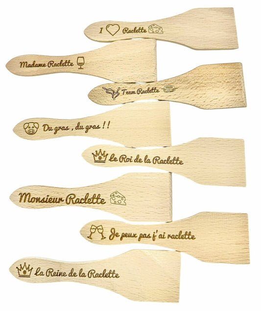 Spatule à raclette personnalisée en bois